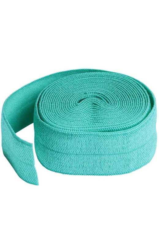 Fold over elastic turquoise